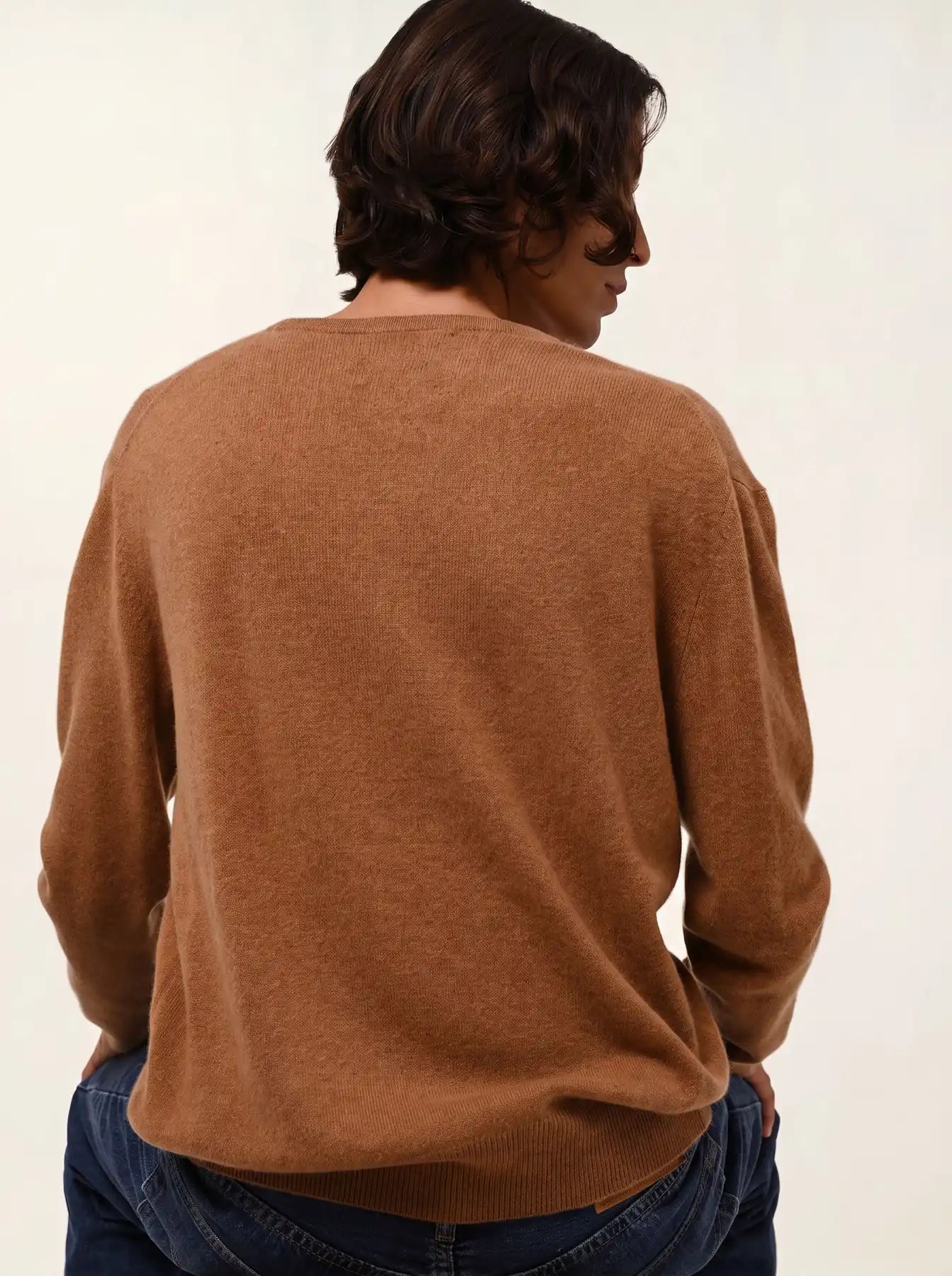 AGEL pull col V noisette