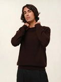 AIGLIÈRE pull col rond choco