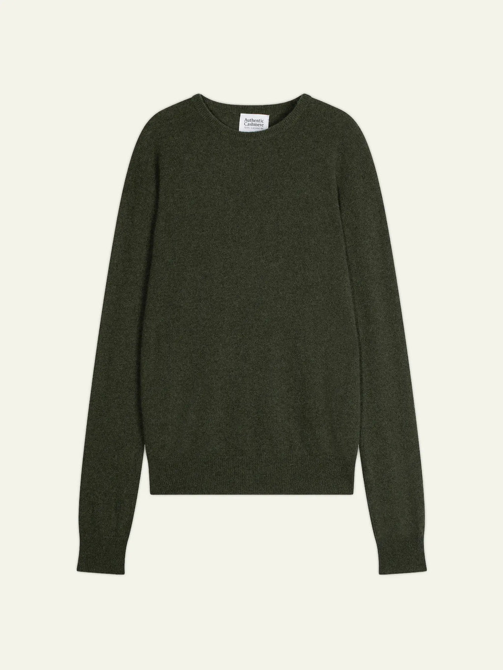 AIGLIÈRE pull col rond kaki chiné