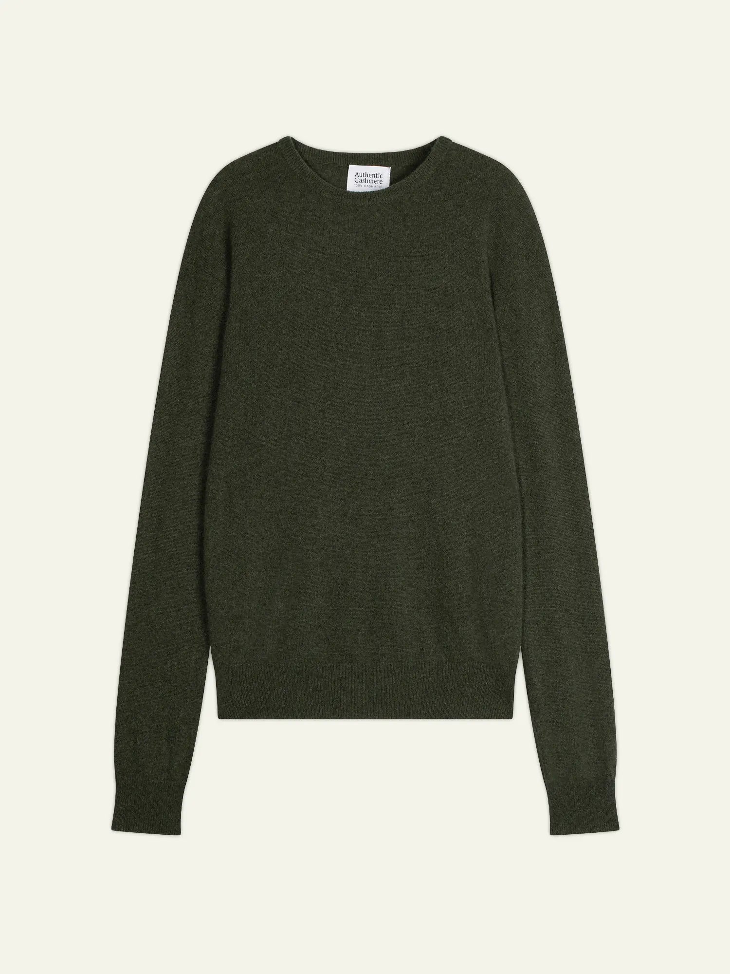 AIGLIÈRE pull col rond kaki chiné