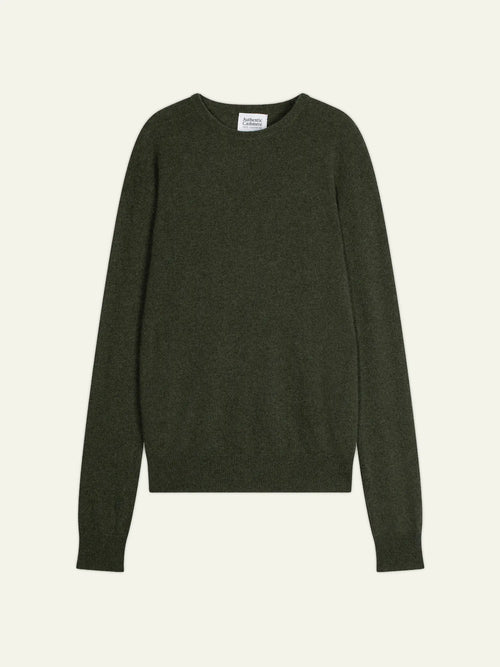 AIGLIÈRE pull col rond kaki chiné