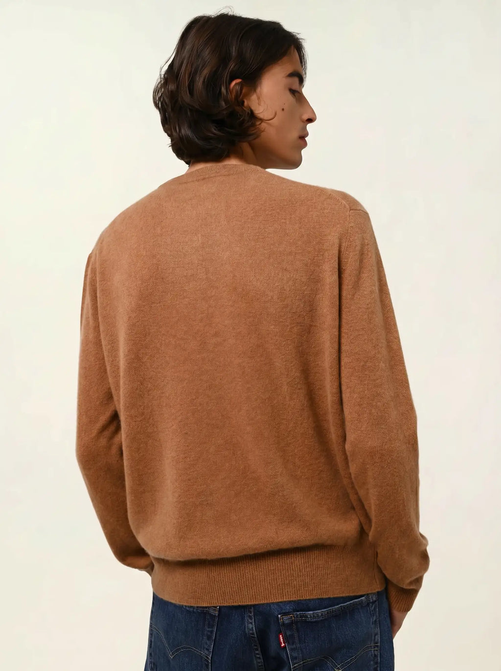 AIGLIÈRE pull col rond noisette