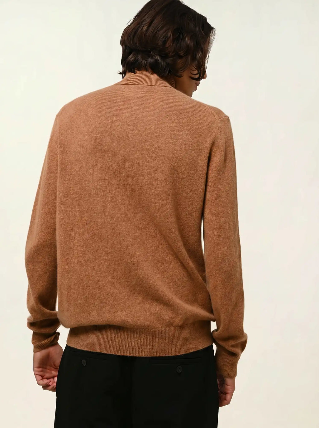 BANGE pull col roulé noisette
