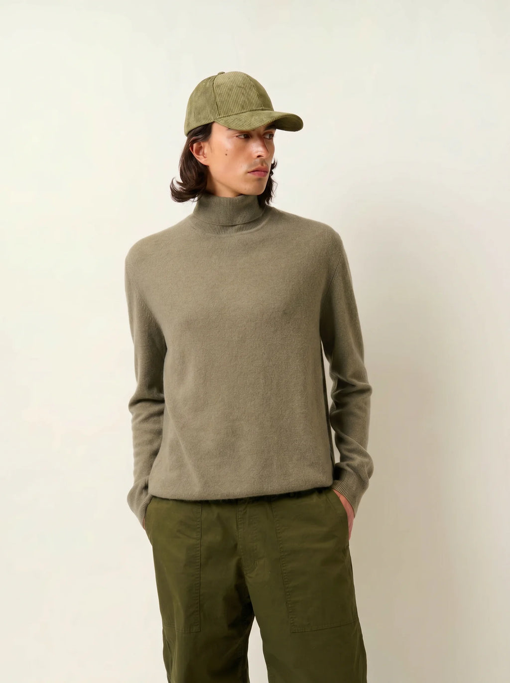 BANGE pull col roulé army