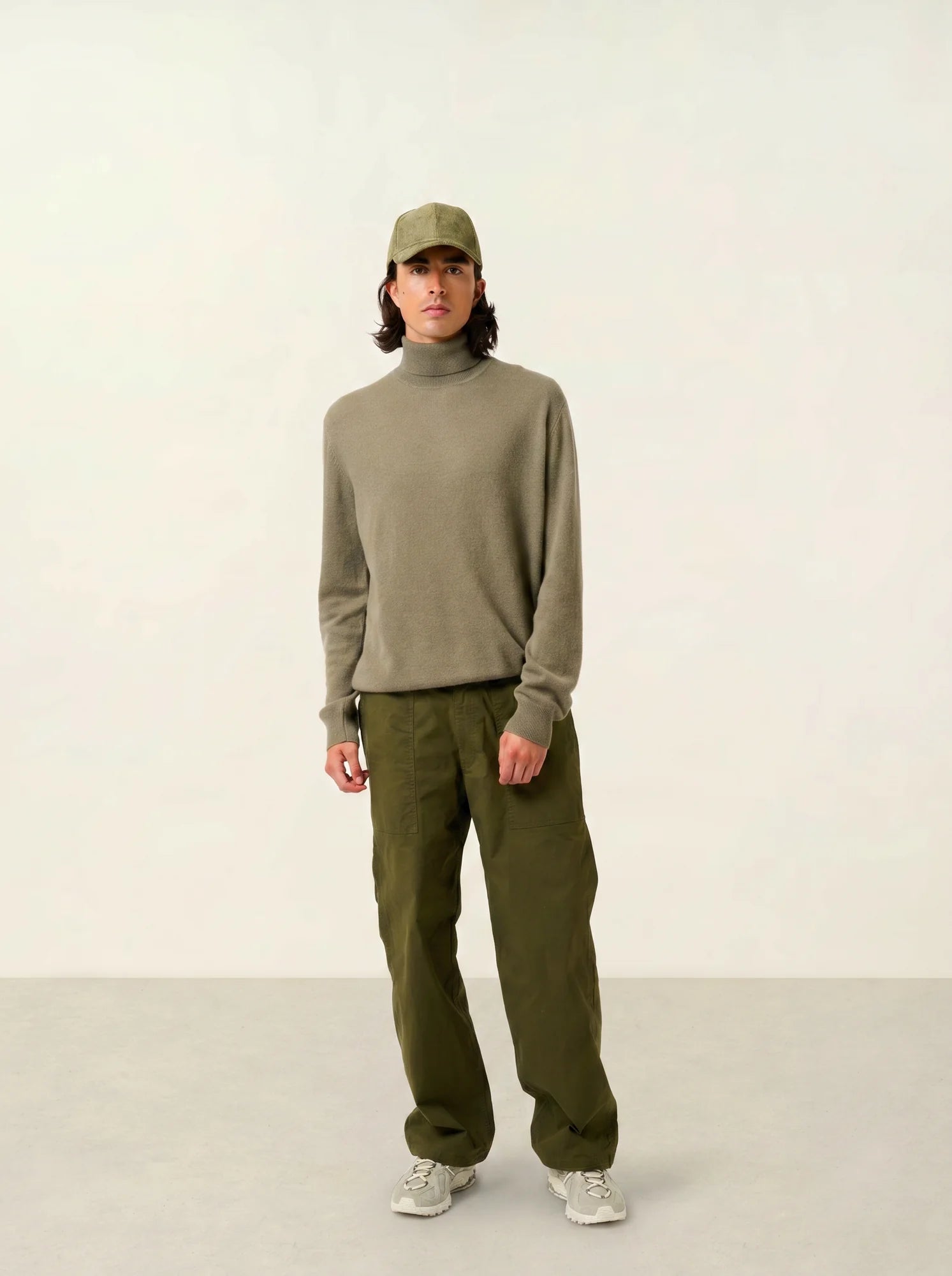 BANGE pull col roulé army