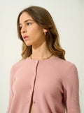 CARON cardigan col rond bois de rose