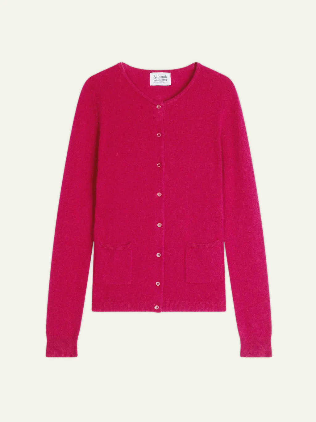 CARON Strickjacke Rundhalsausschnitt Fuchsia
