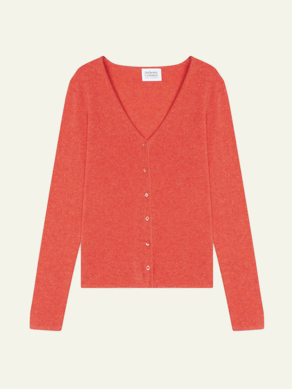 CHALAIS cardigan col V orange chiné