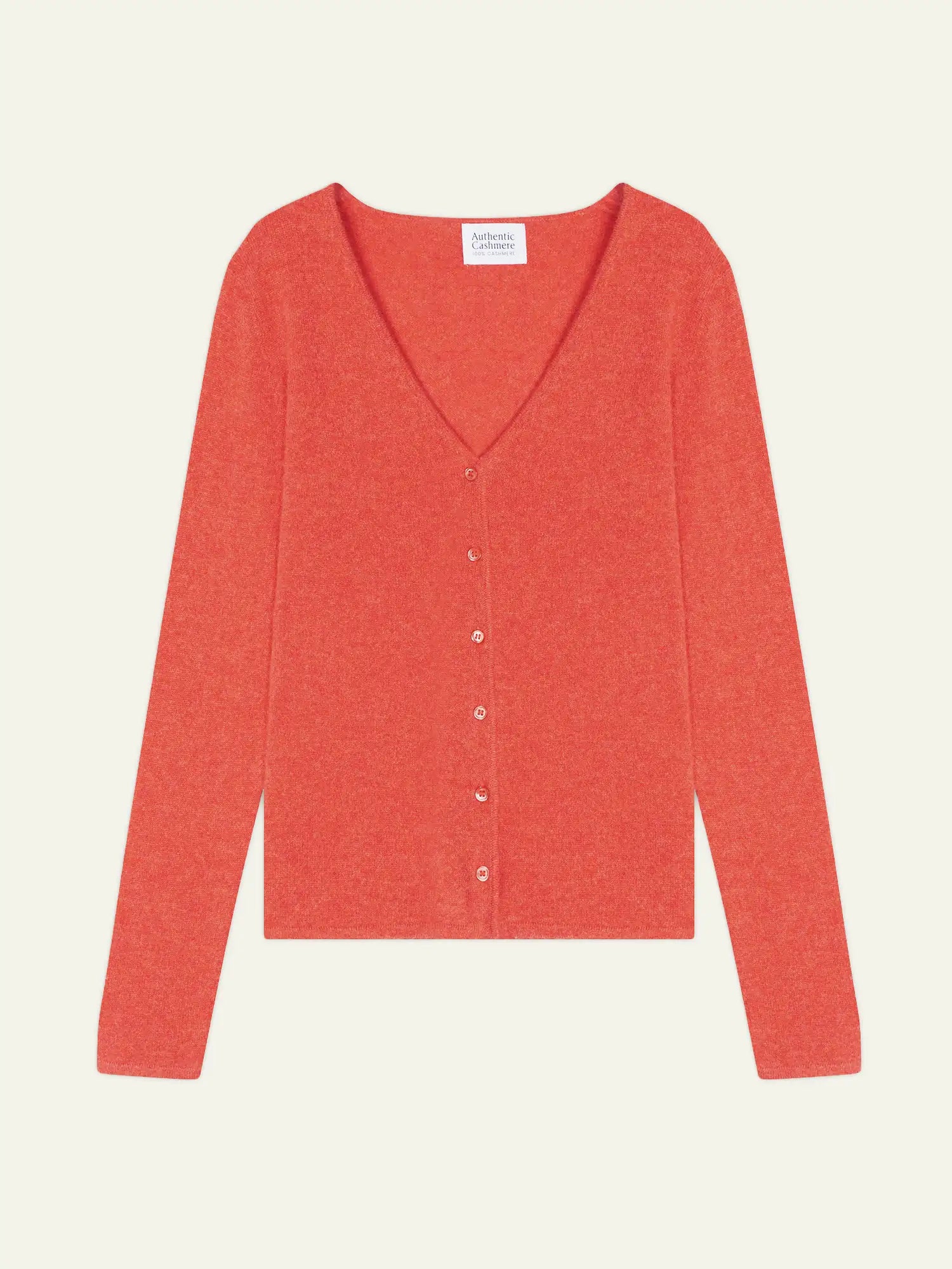CHALAIS cardigan col V orange chiné