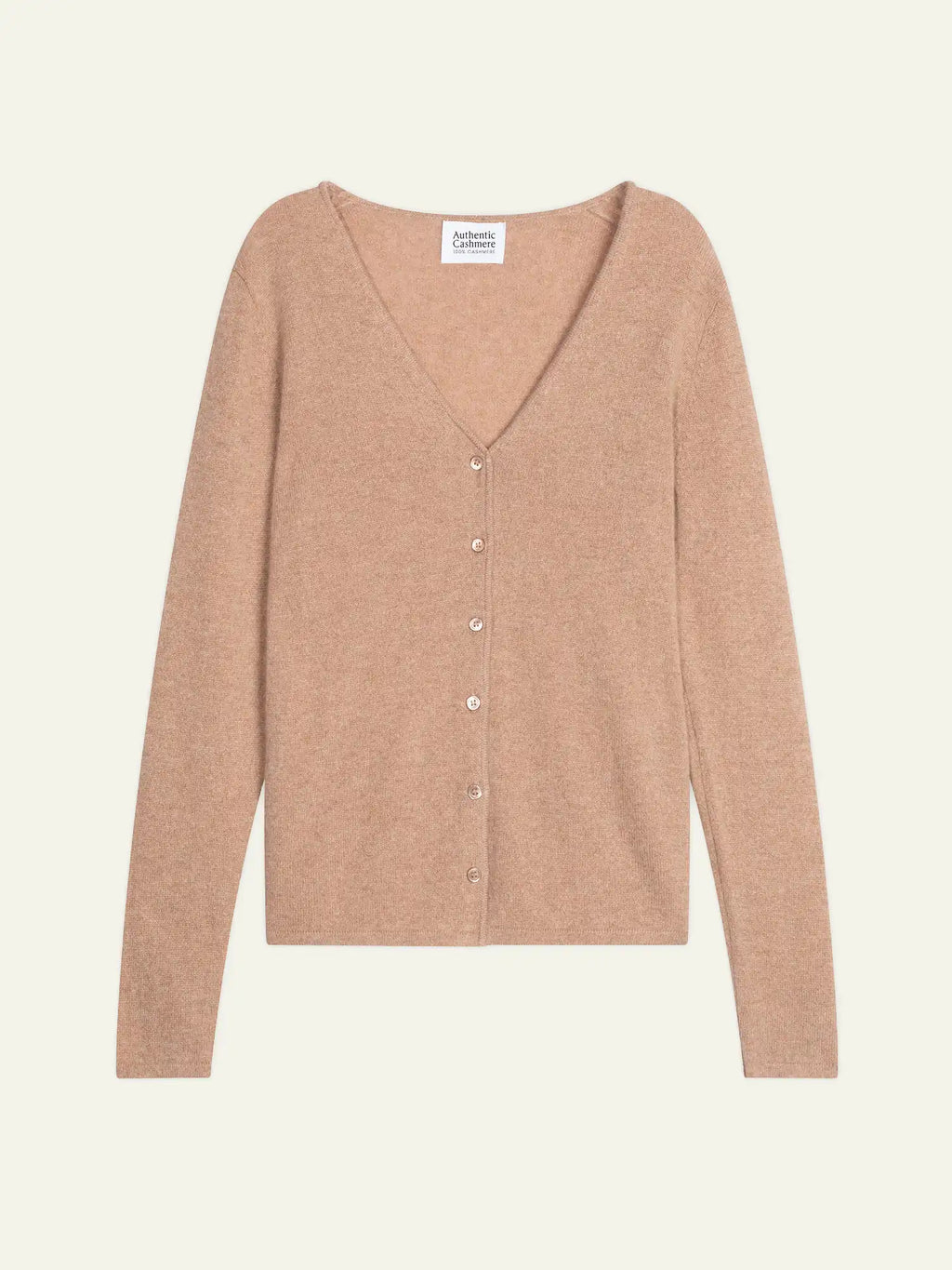 CHALAIS Cardigan Col V Camel Chiné