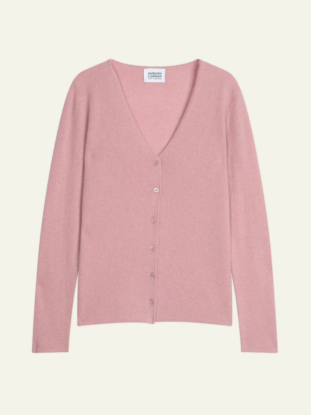 CHALAIS Strickjacke V-Ausschnitt Rosenholz