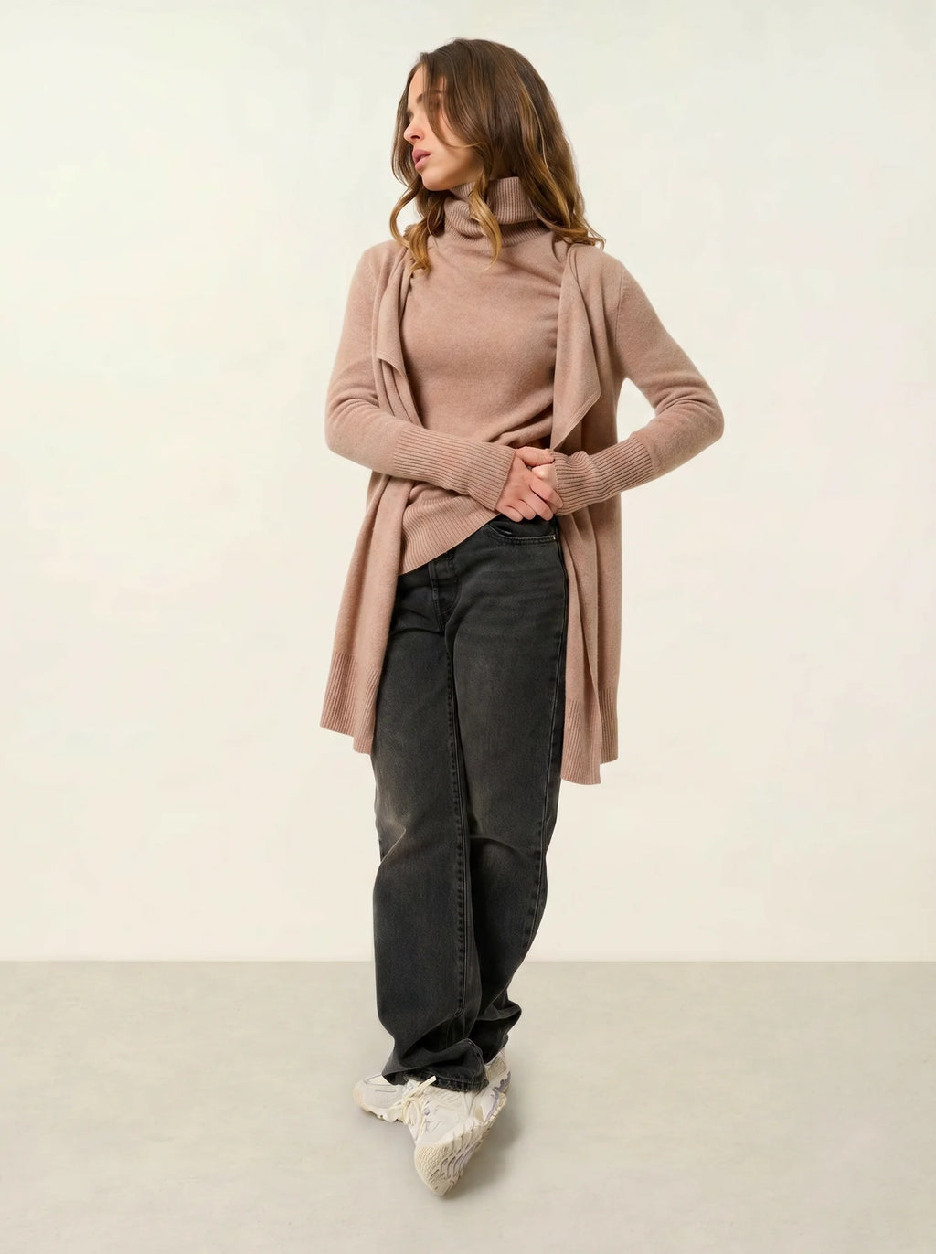 CHÉSERY veste longue camel chiné