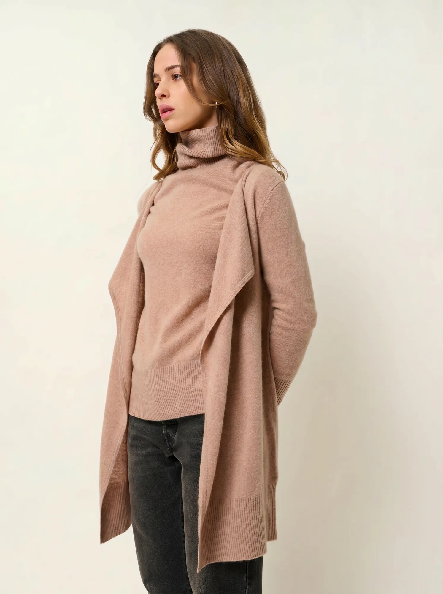 CHÉSERY veste longue camel chiné
