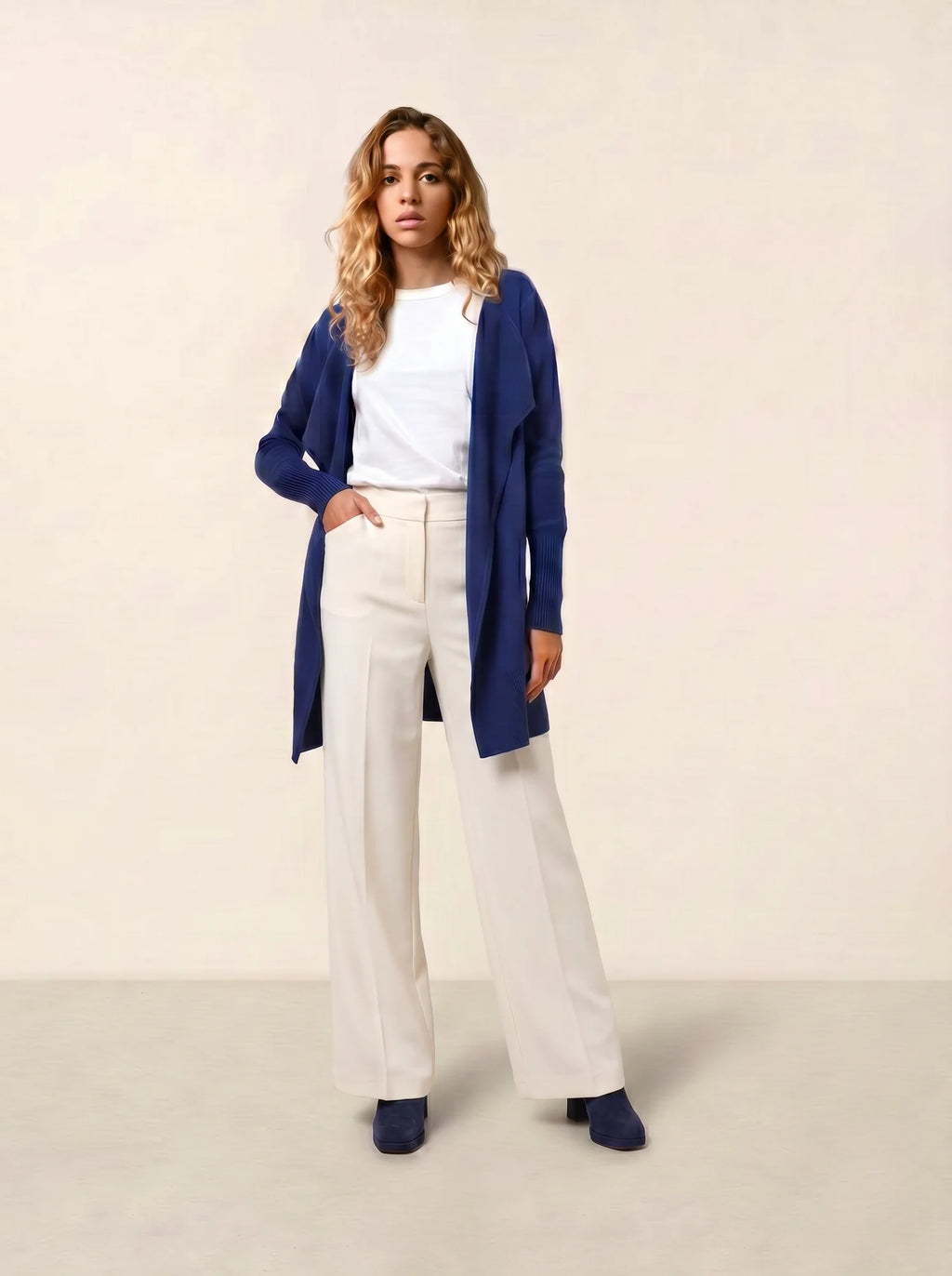 CHÉSERY veste longue outremer