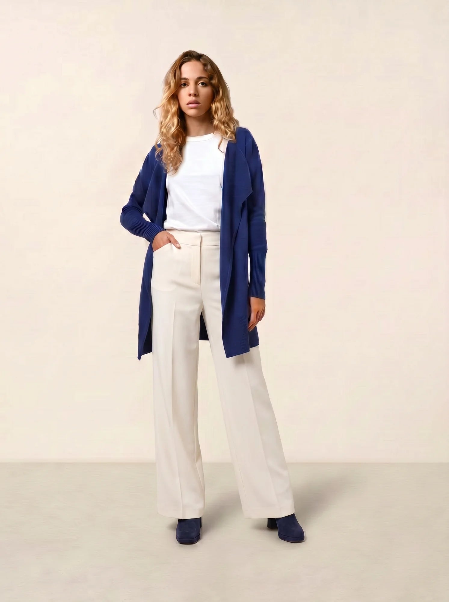 CHÉSERY veste longue outremer