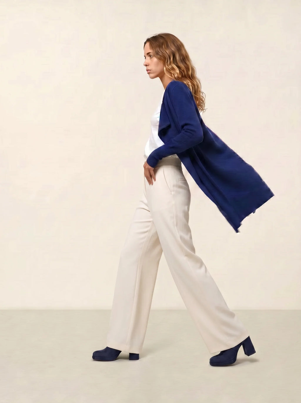 CHÉSERY veste longue outremer