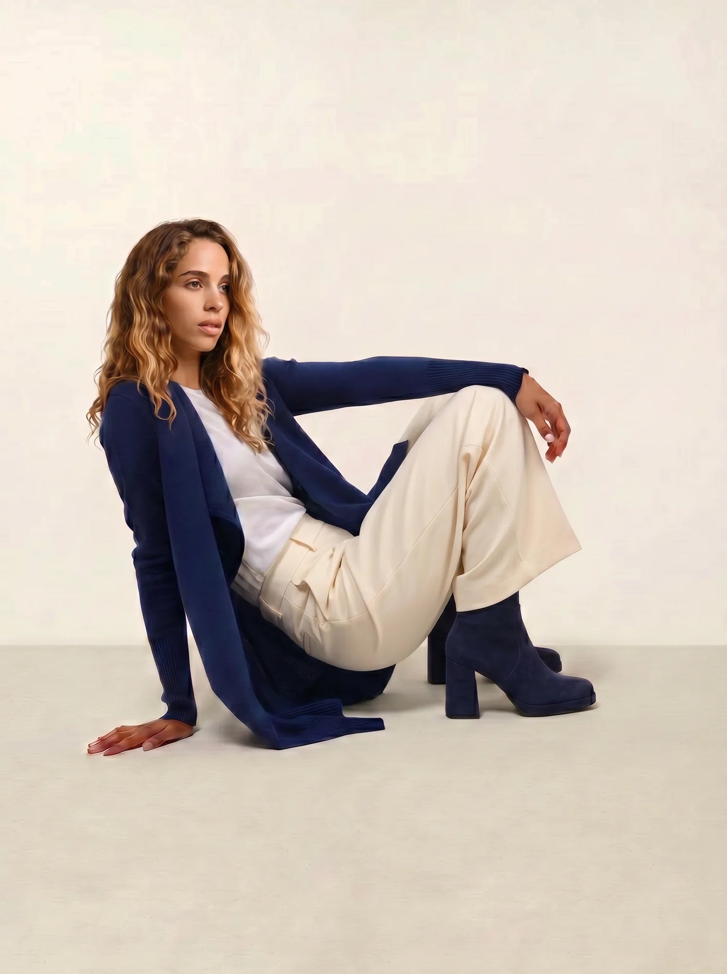 CHÉSERY veste longue outremer