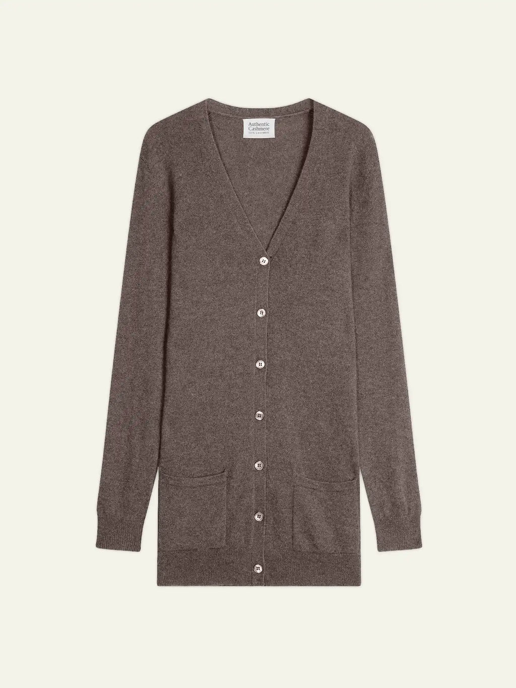 CIMET cardigan col V taupe chiné