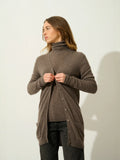 CIMET cardigan col V taupe chiné
