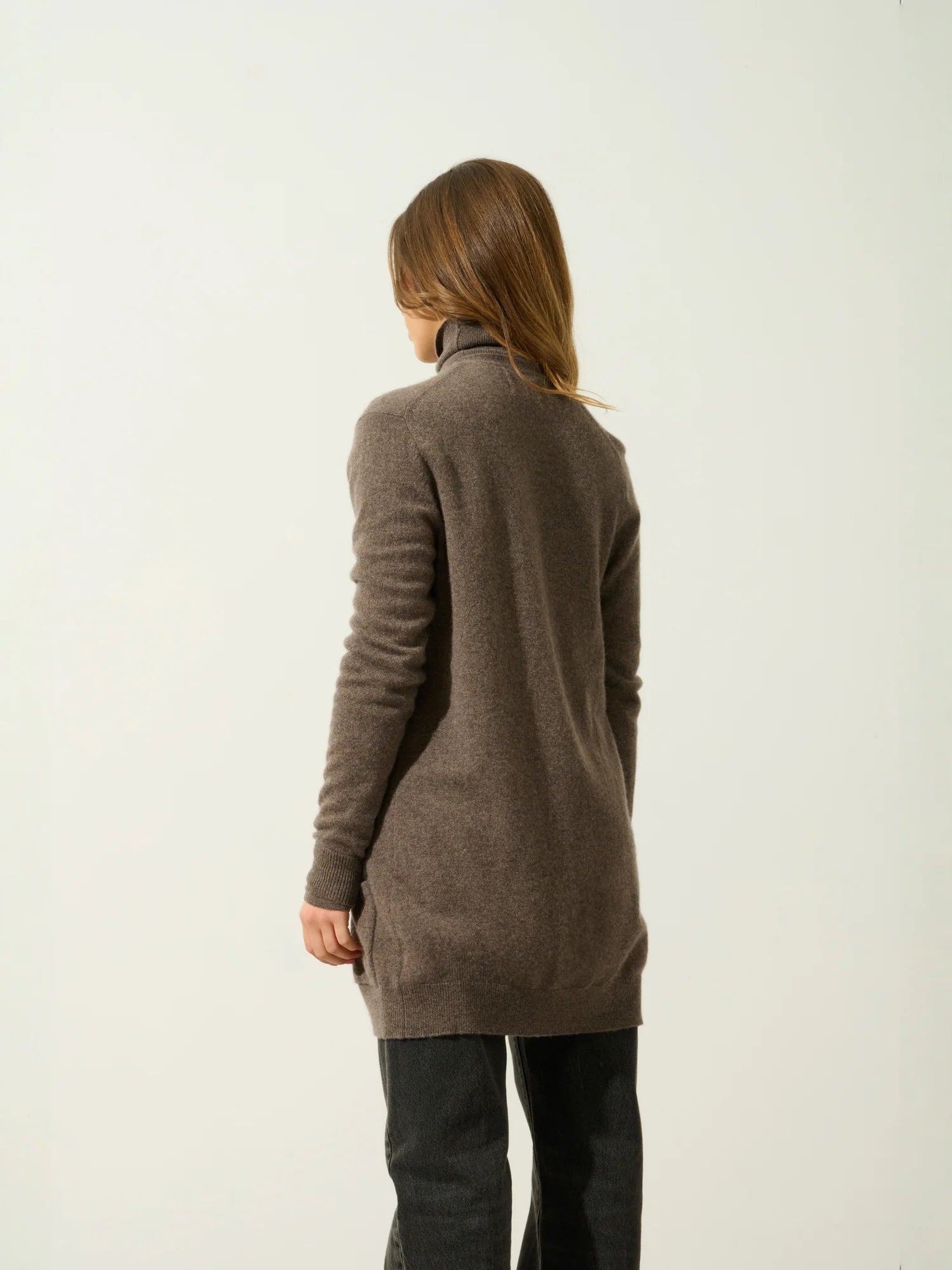 CIMET cardigan col V taupe chiné