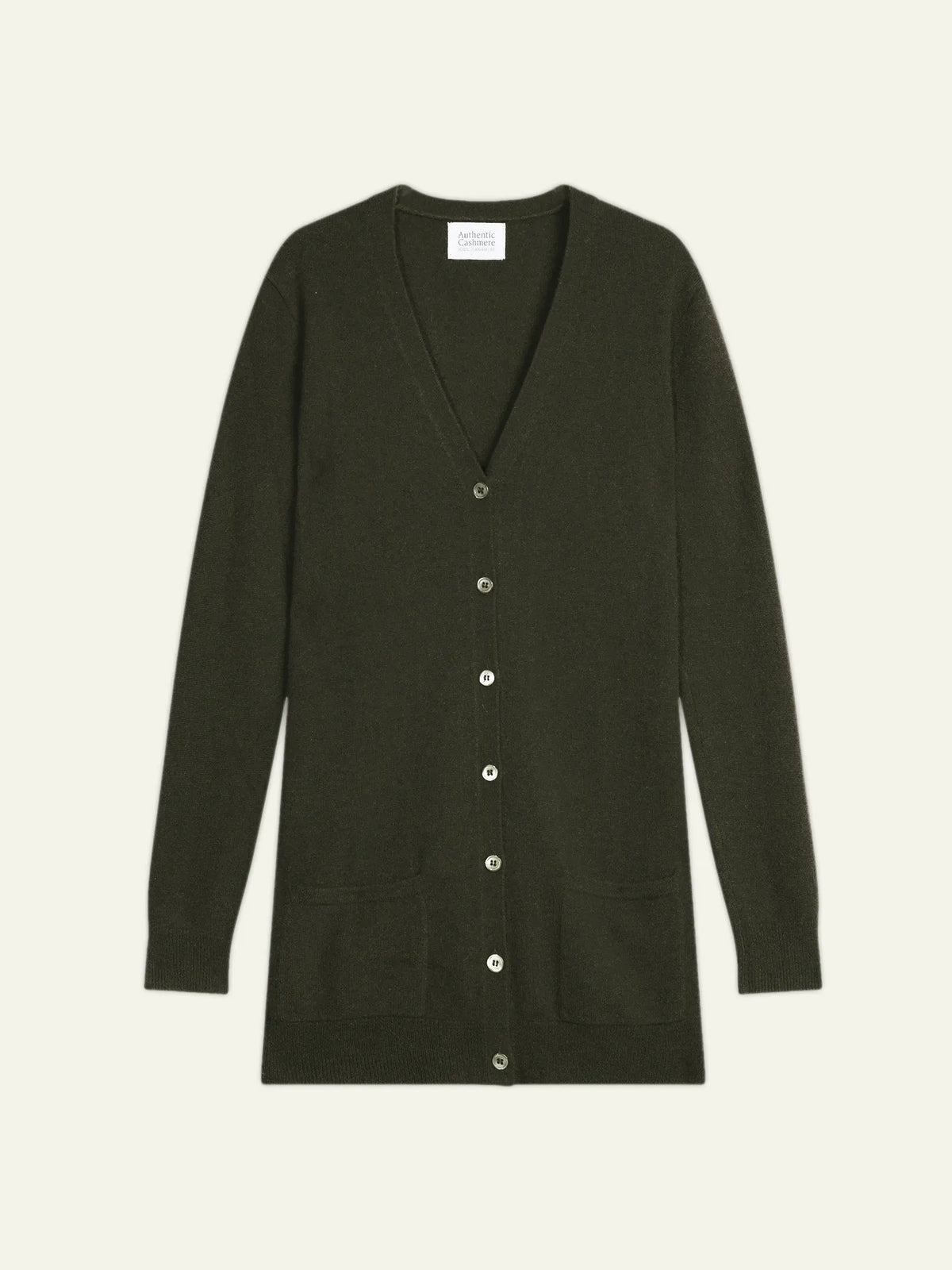 CIMET Cardigan Col V Kaki