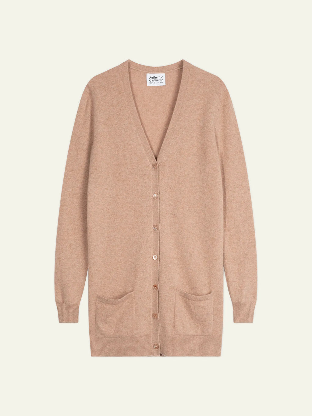 CIMET cardigan col V camel chiné