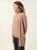 CIMET cardigan col V camel chiné