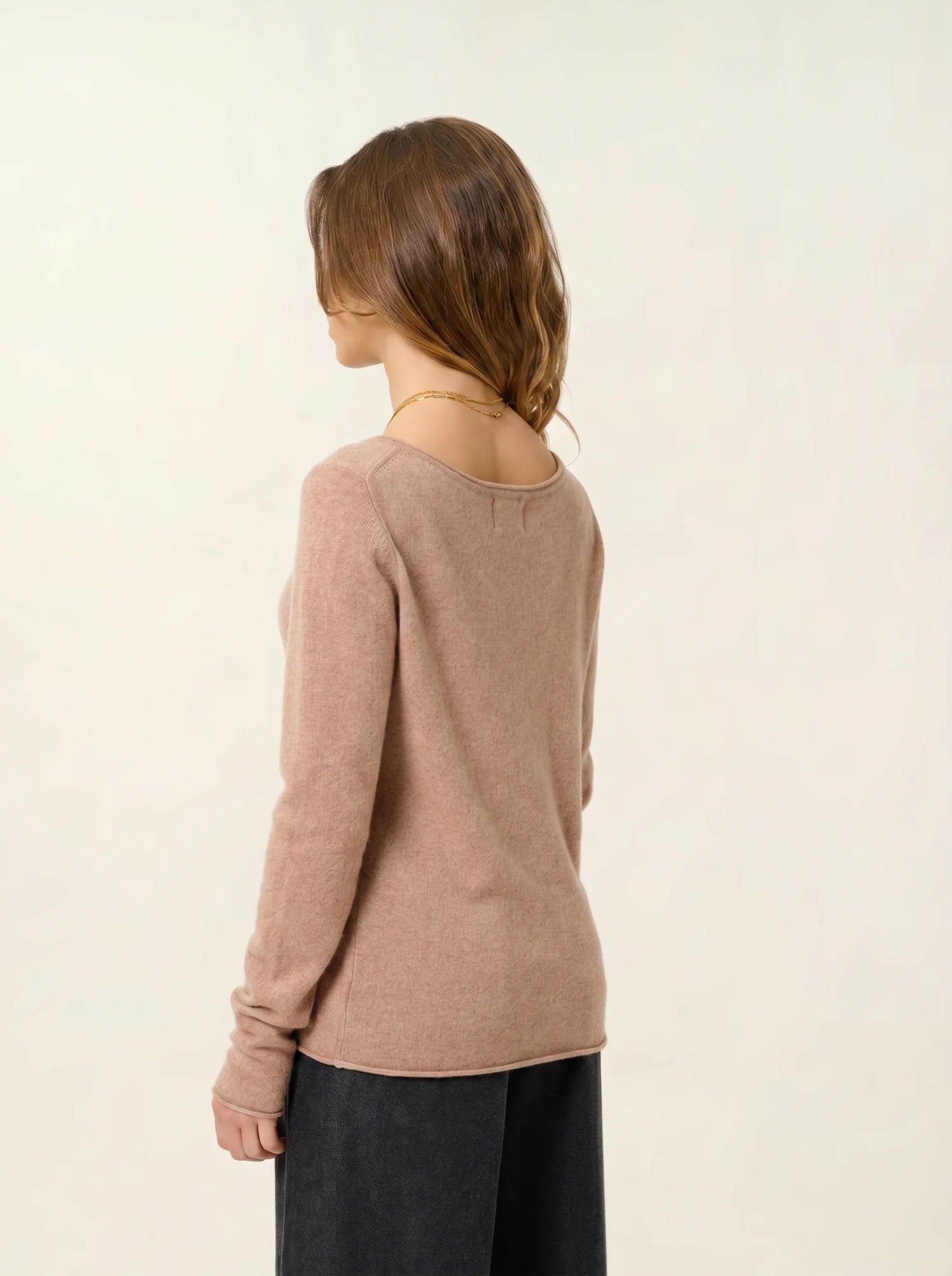 CRIOU pull col bateau camel chiné