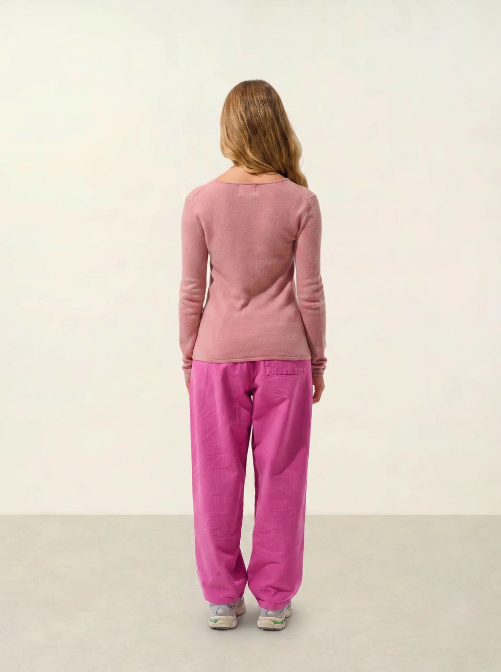 CRIOU Pullover U-Boot-Ausschnitt Rosenholz