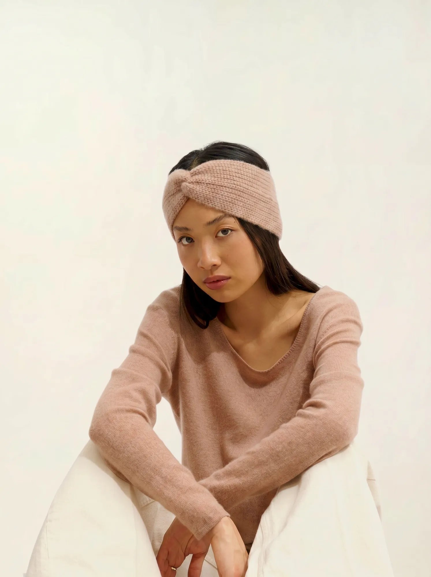 LANFON sweater crew neck heather camel