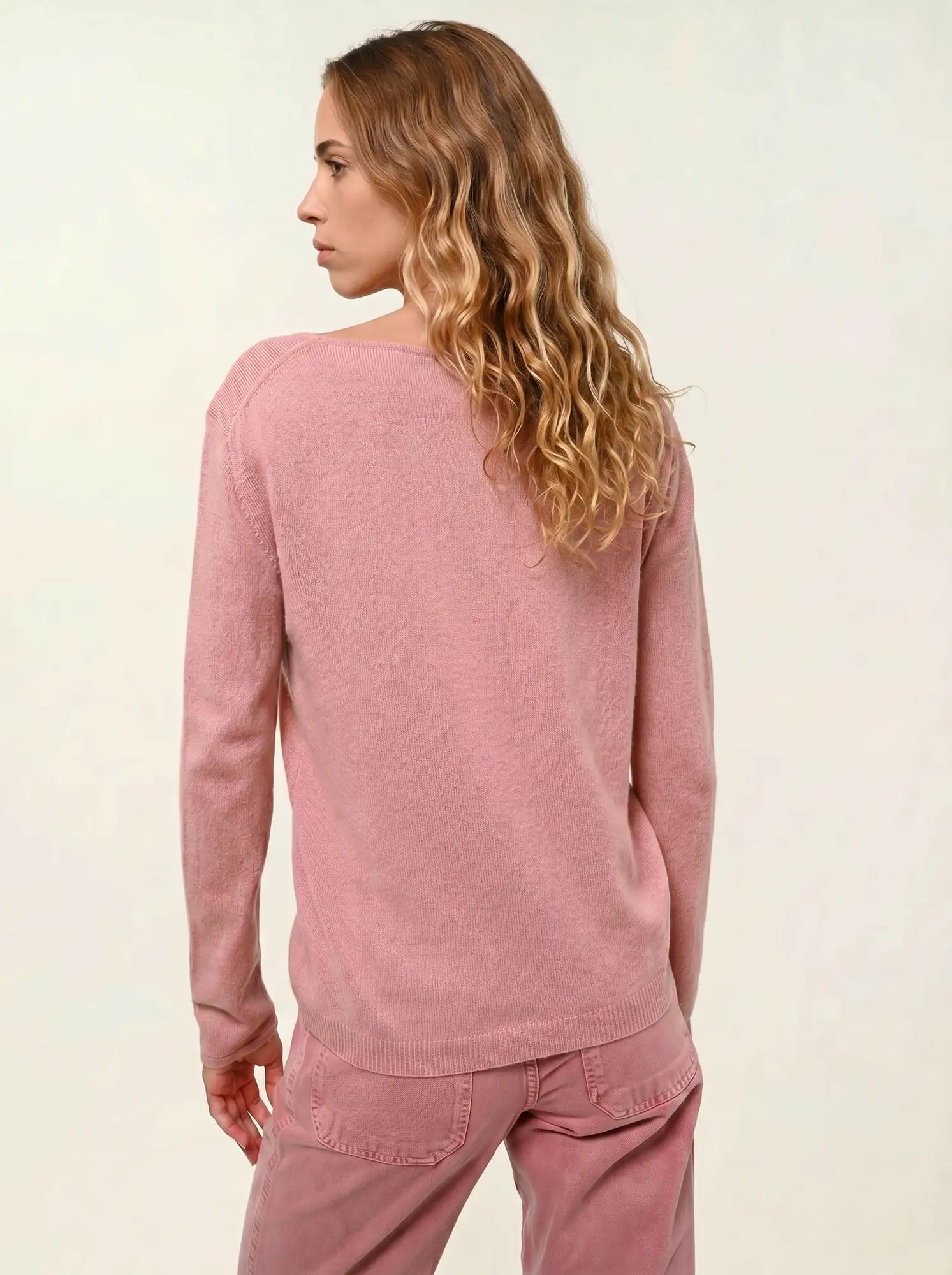 LANFON pull col rond bois de rose