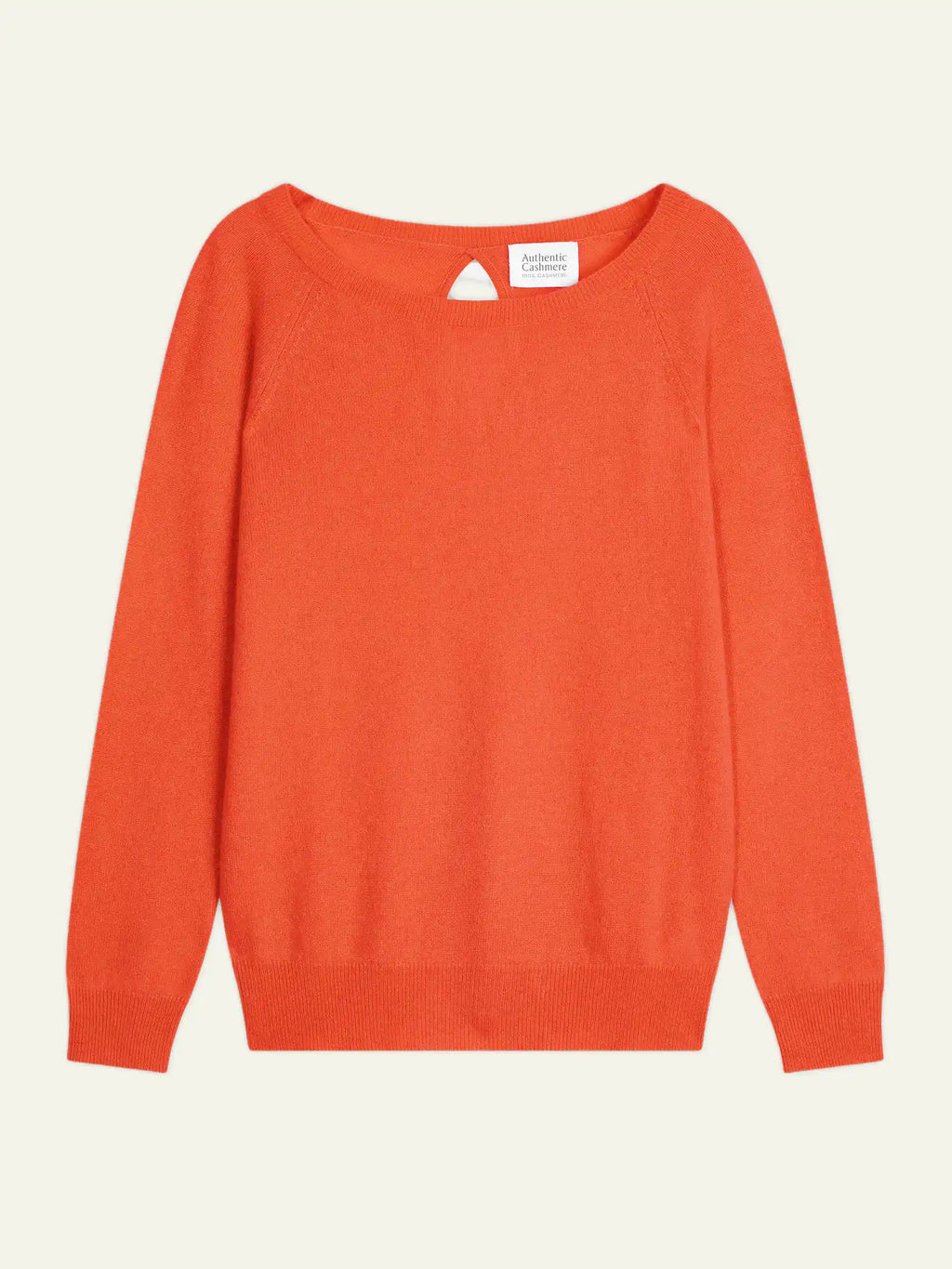 DIBONA Sweater Boat Neck Drop Back Orange