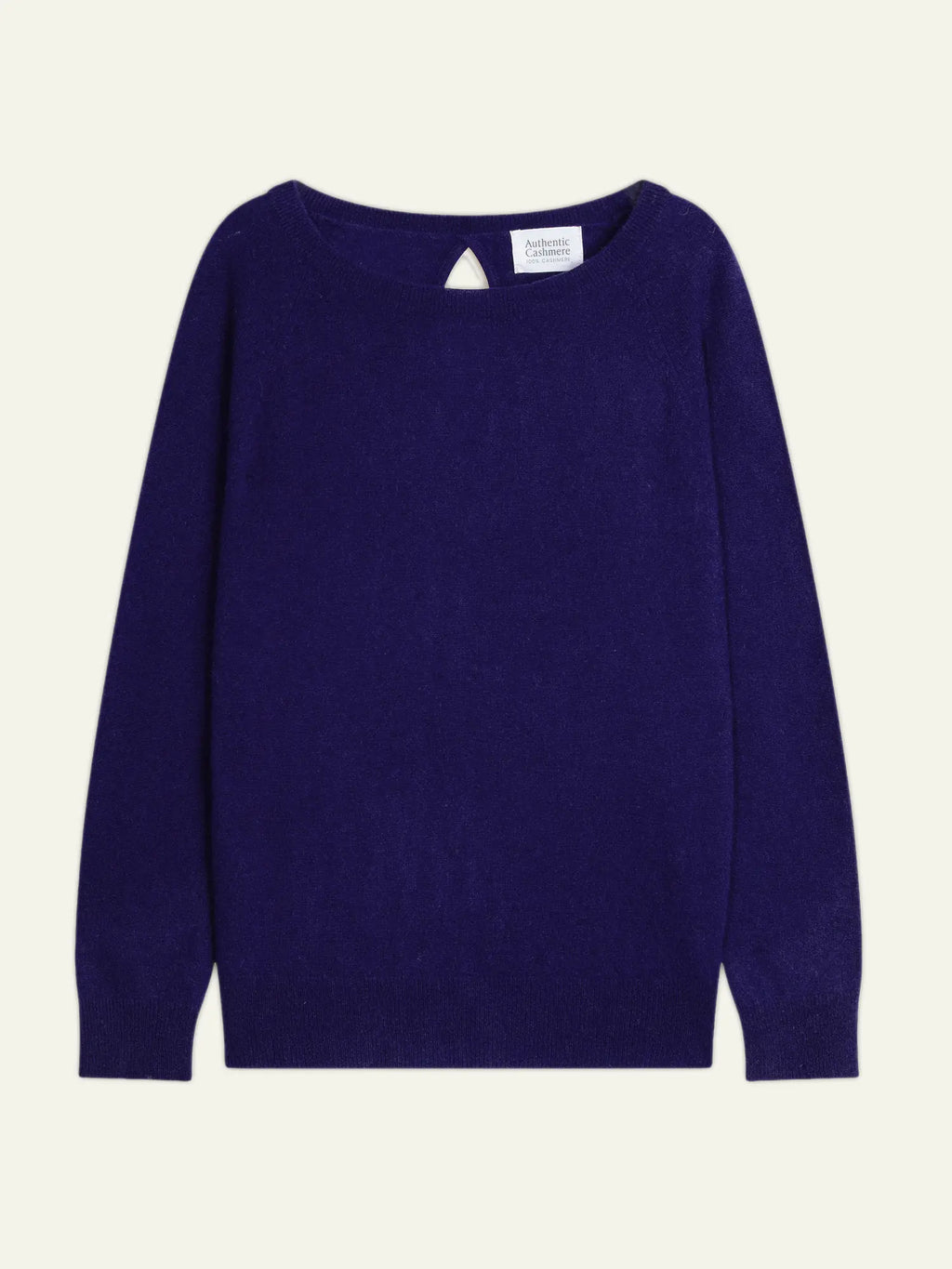 DIBONA Pullover U-Boot-Ausschnitt Tropfenausschnitt hinten Violett