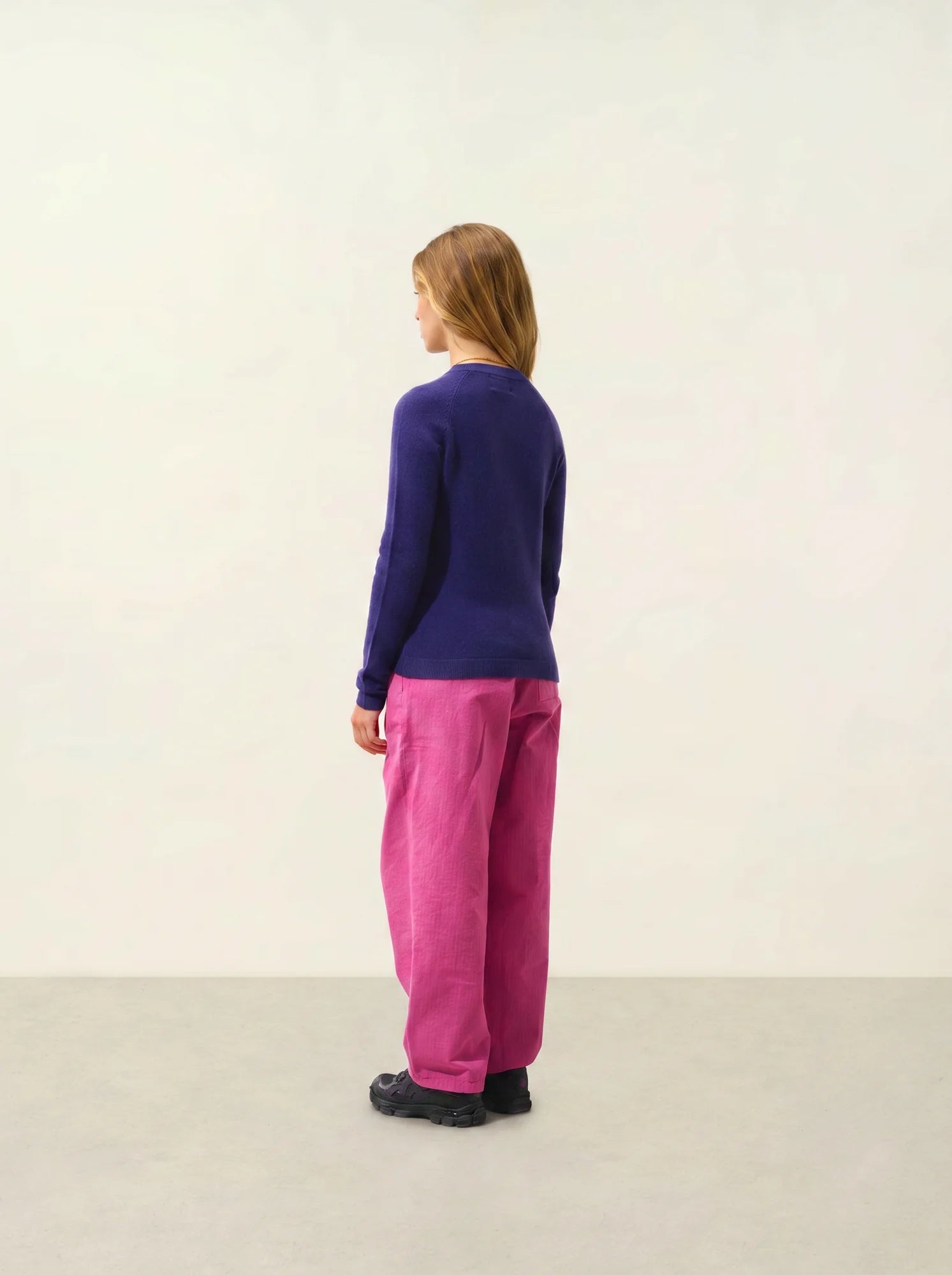ECRIN Pullover Rundhalsausschnitt Violett