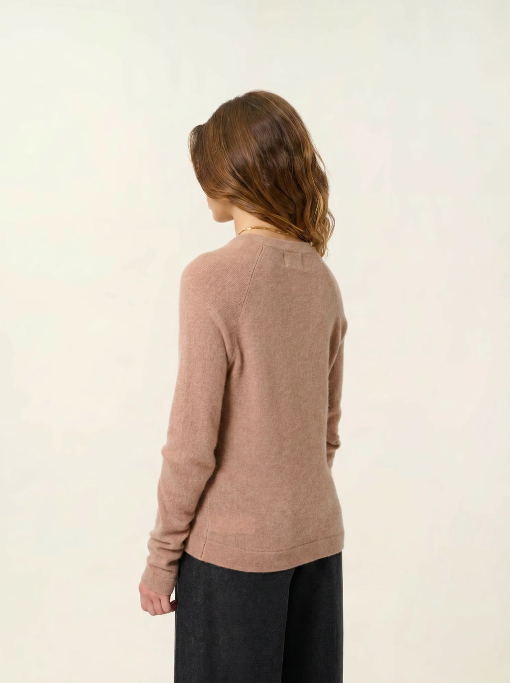 ECRIN pull col rond camel chiné