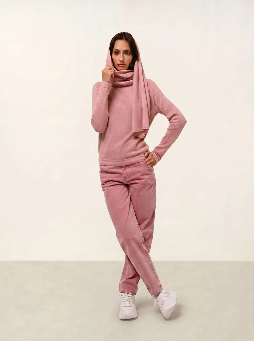 ECRIN Pull Col Rond Bois de Rose