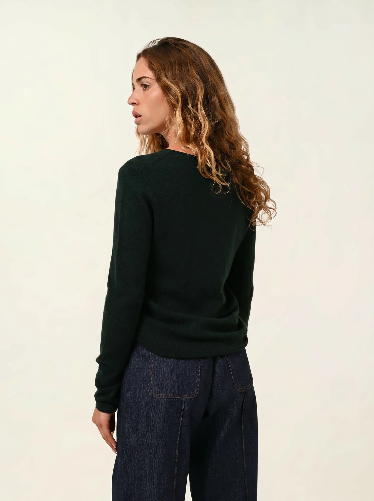 EPÉNA Pullover Rundhalsausschnitt Zypressengrün