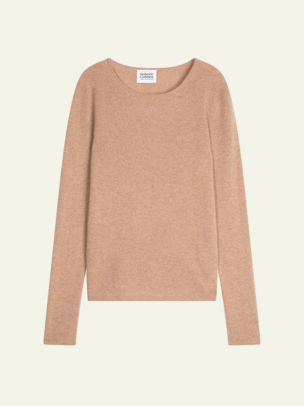 EPÉNA Pullover Rundhalsausschnitt Camel meliert