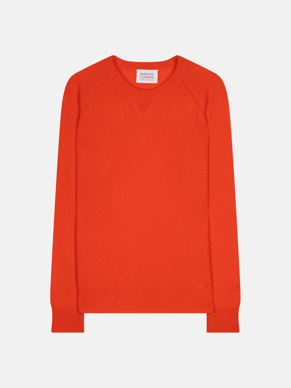 ETRET pull col rond orange 100% cachemire