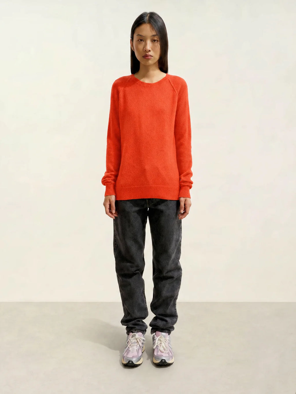 ETRET Sweater Crew Neck Orange