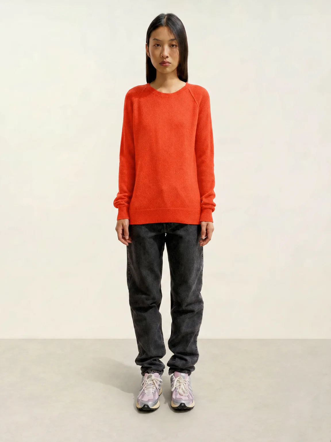 ETRET Sweater Crew Neck Orange