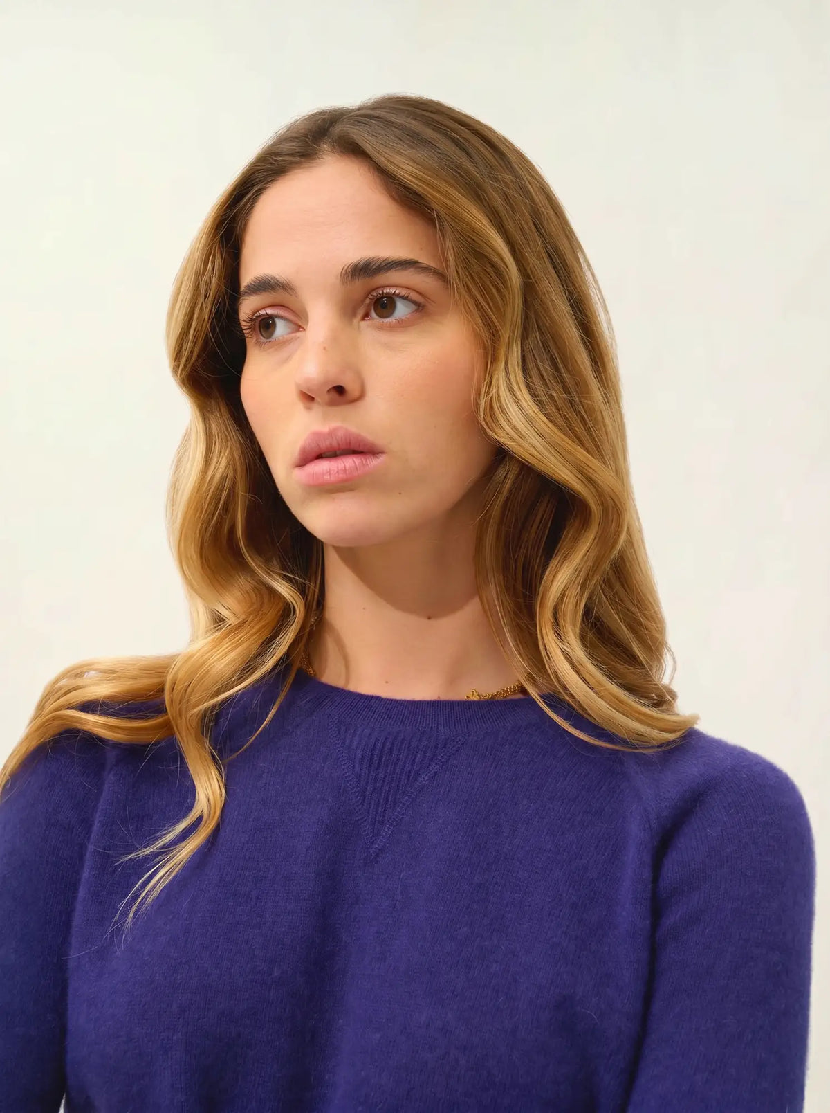 ETRET Pull Col Rond Violet