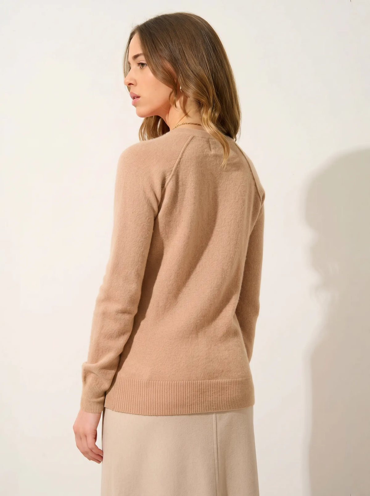 ETRET Sweater Crew Neck Heather Camel