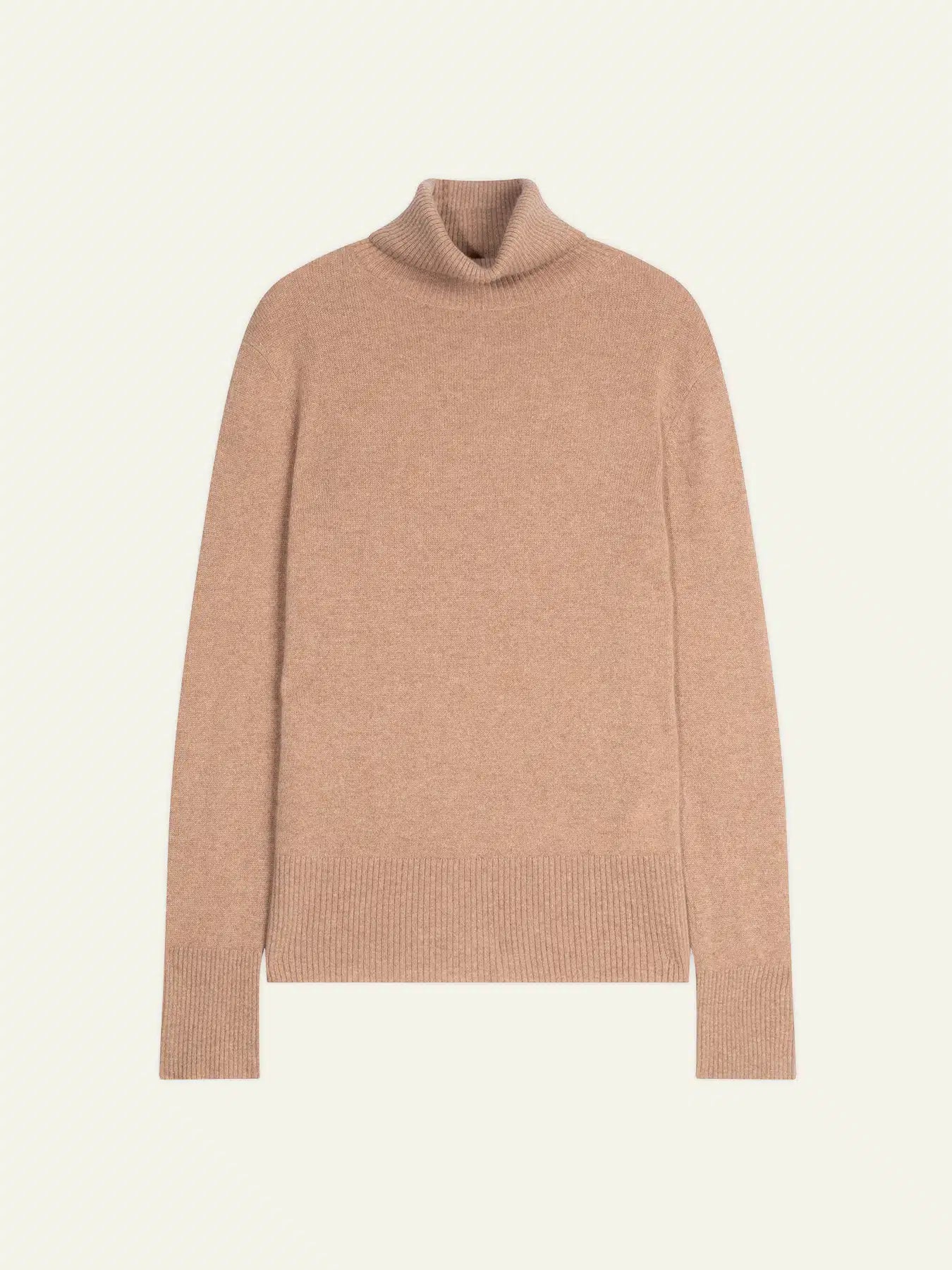 FORNET pull col roulé camel chiné