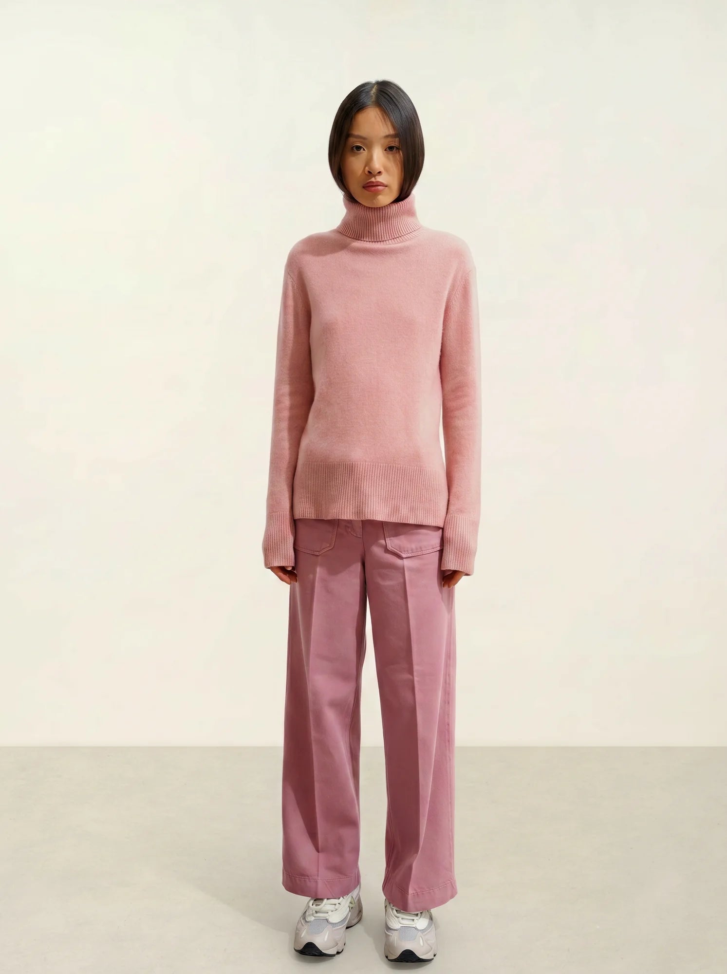 FORNET Pull Col Roulé Bois de Rose