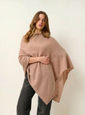 CARRA poncho camel chiné