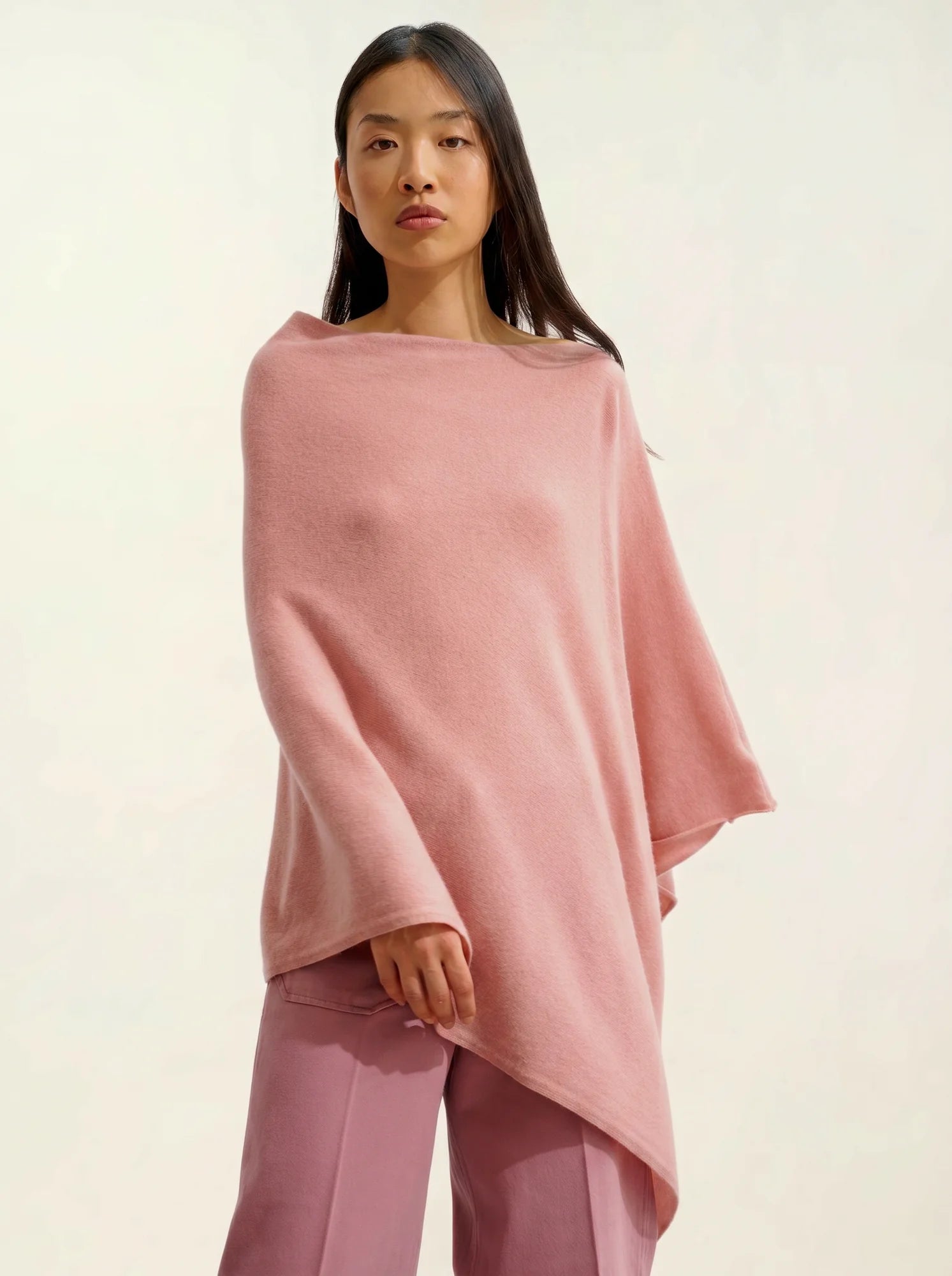 CARRA poncho bois de rose