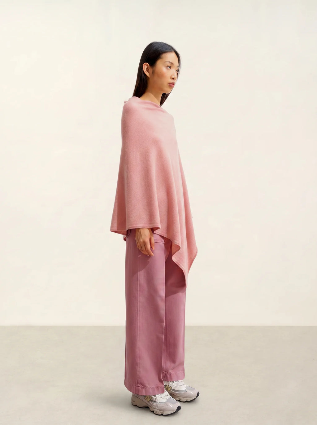 CARRA poncho bois de rose