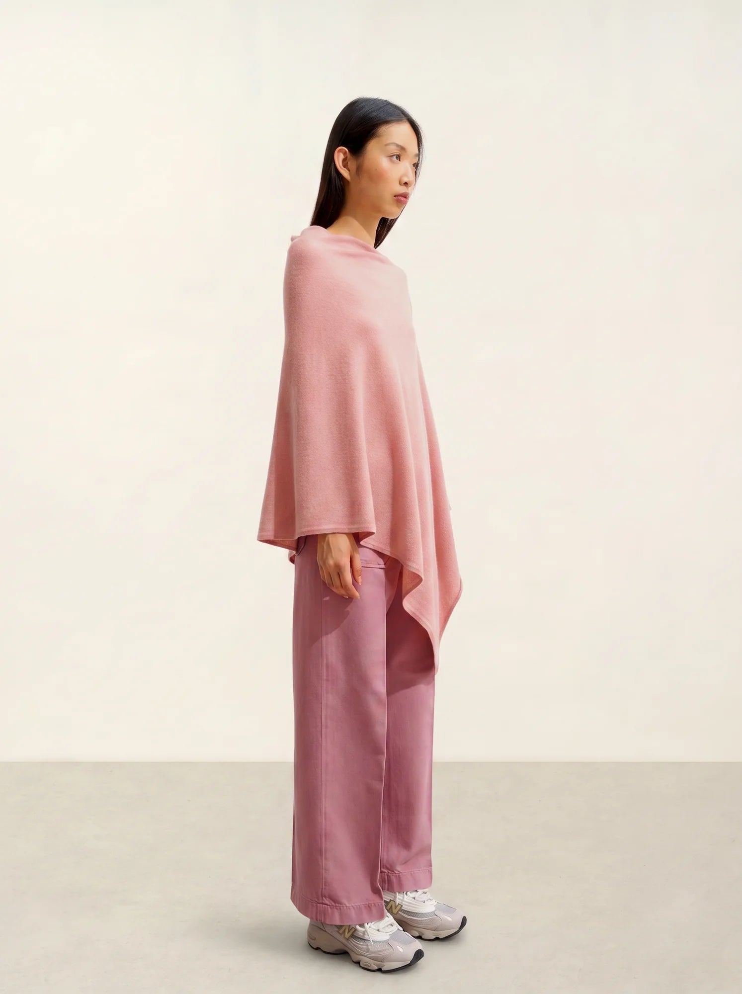 CARRA poncho bois de rose