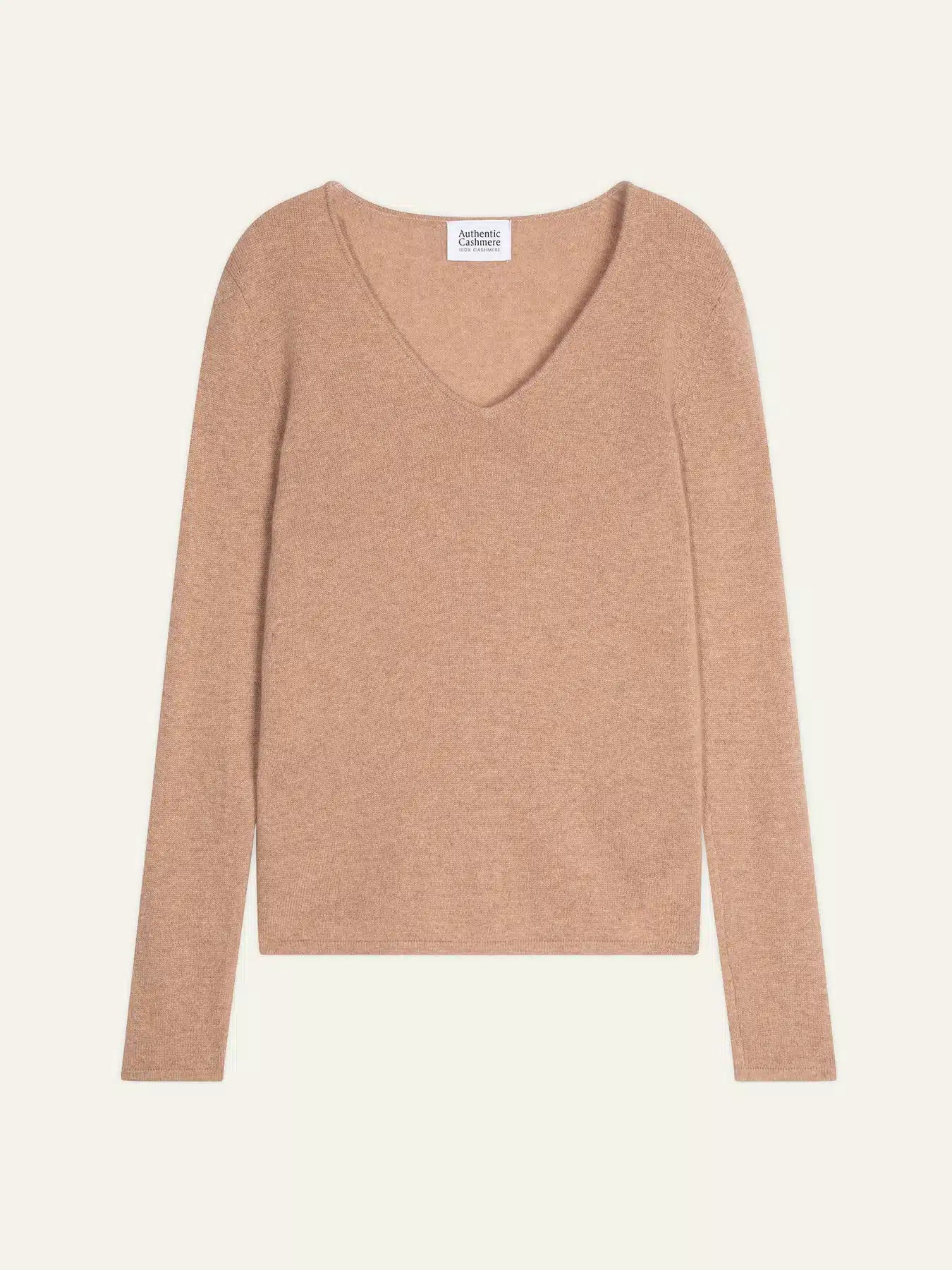 GALISE pull col V camel chiné